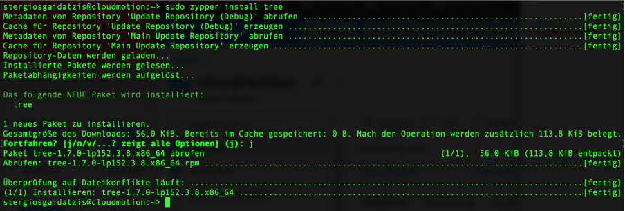 Data in azure VMs mit Linux